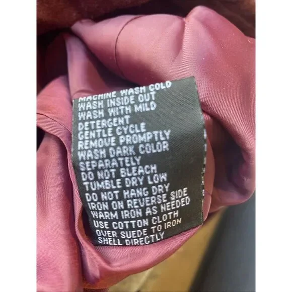 Pritti Kristen Blake Women's Raspberry Suede Leather Zip Jacket Medium - Picture 6 of 6